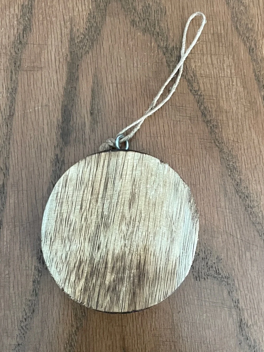 Wooden Christmas ornament or handing decor with the word 'Faith' cross design.